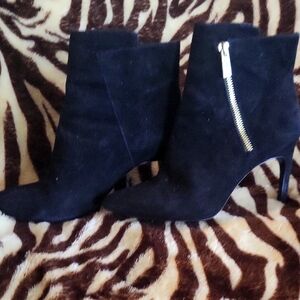 Elegant Black Suede Ankle Boots